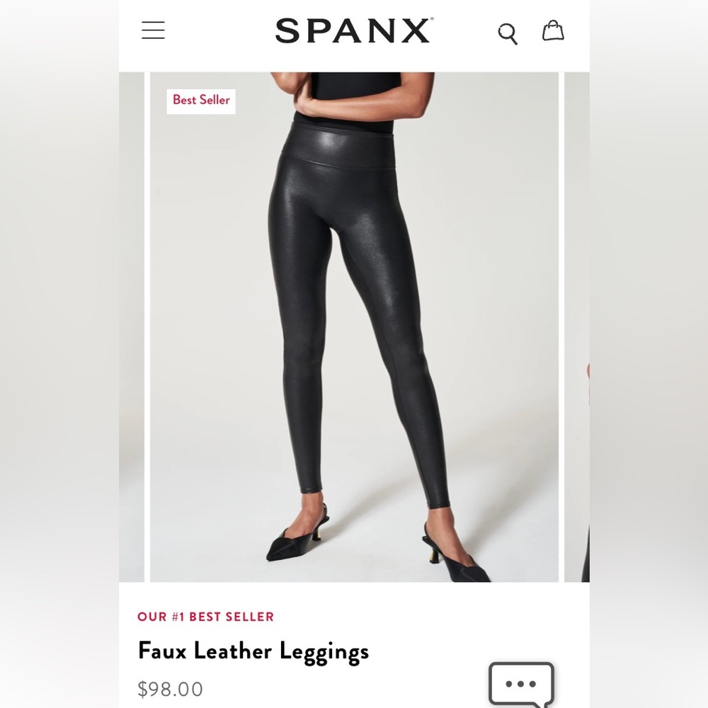 Bronze Spanx faux leather leggings XL